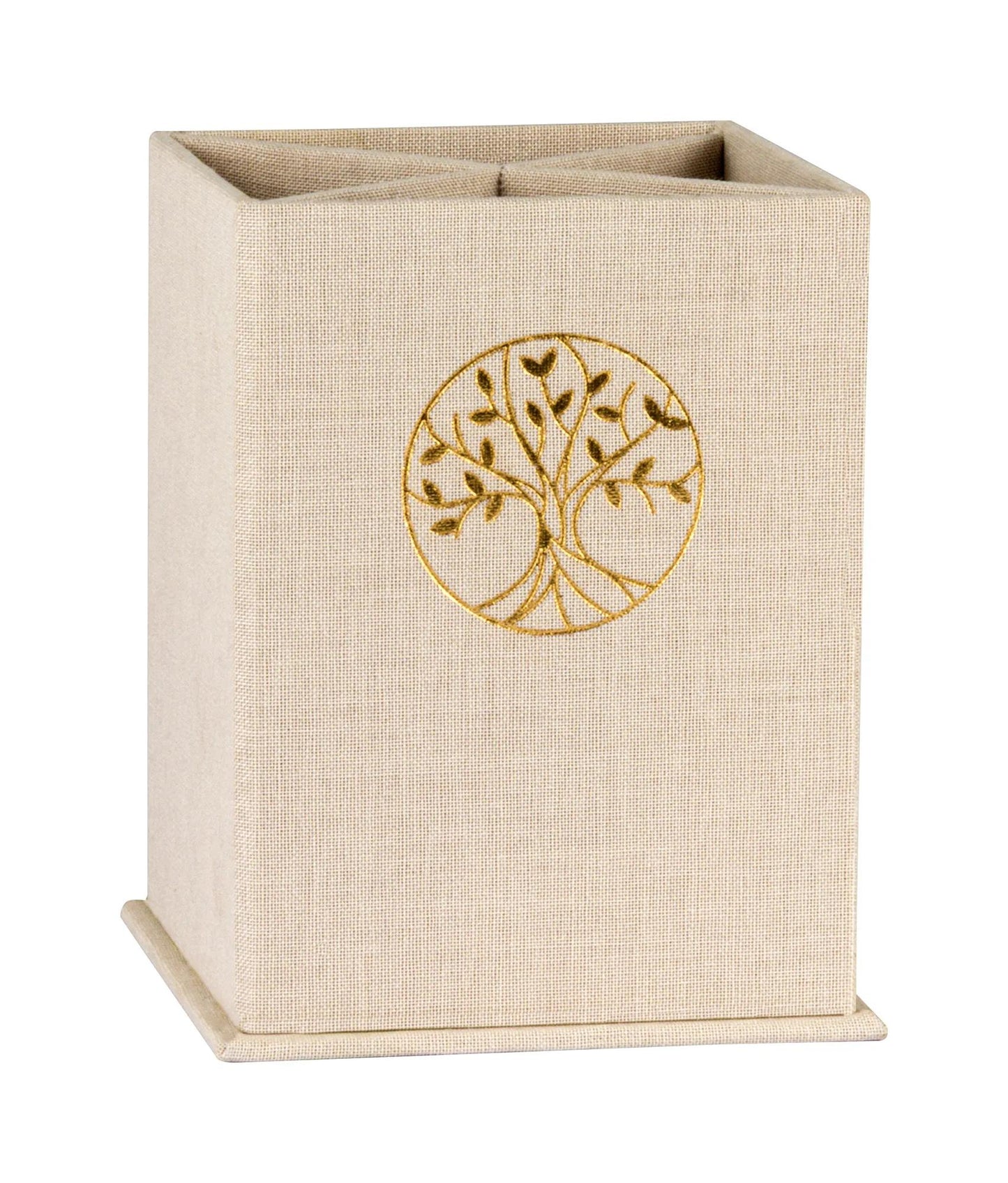 Inspirieren, Square Bleistifttopf, Marais Leinwand, 8,5x8,5x11 cm - Neu (Paket x4)