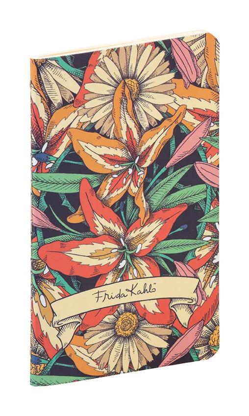 Frida Kahlo, Sewn Notebook Gewinde 7,5x12cm, 48 Seiten, glatt, Arsch. (Paket x36)