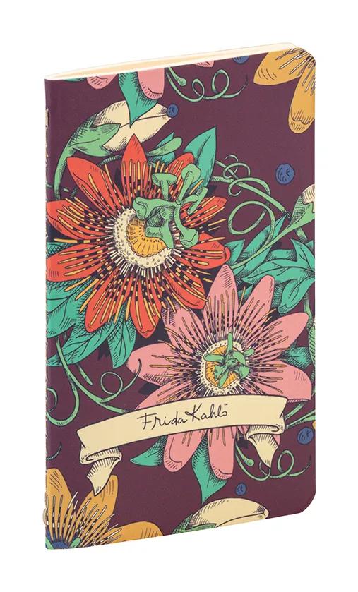 Frida Kahlo, Sewn Notebook Gewinde 7,5x12cm, 48 Seiten, glatt, Arsch. (Paket x36)