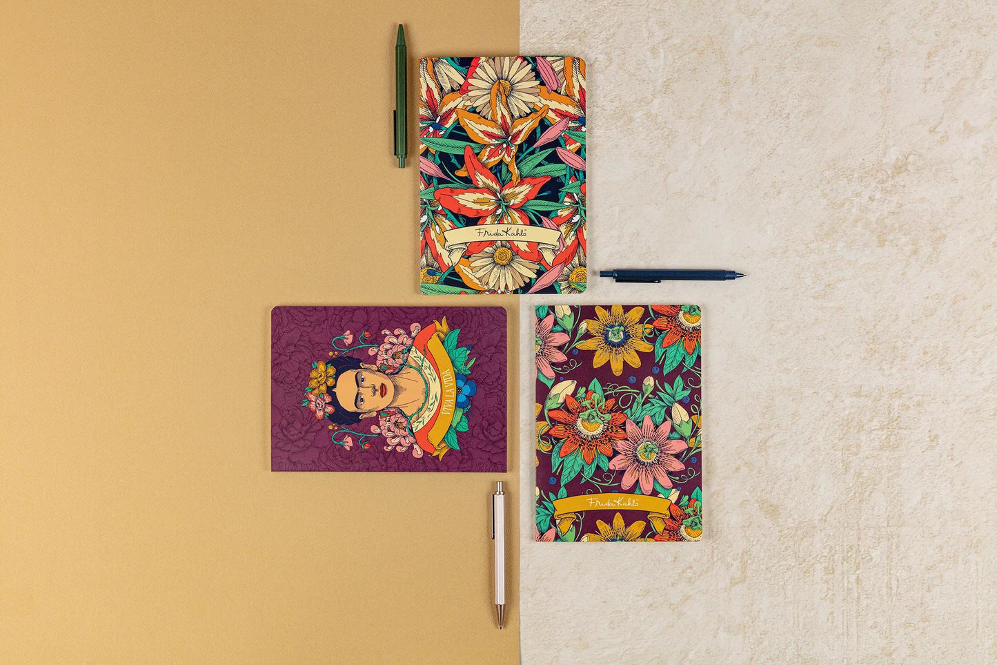 Frida Kahlo, Sewn Book A5 14.8x21 cm, 64 pages, line, ass. (Pack x9)