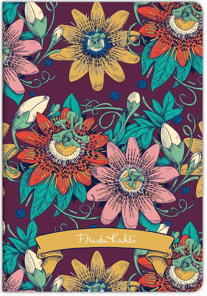 Frida Kahlo, Cahier piqué cousu fil A4 21 x 29,7 cm, 96 pages, ligné + marge, ass. (lot de 10)