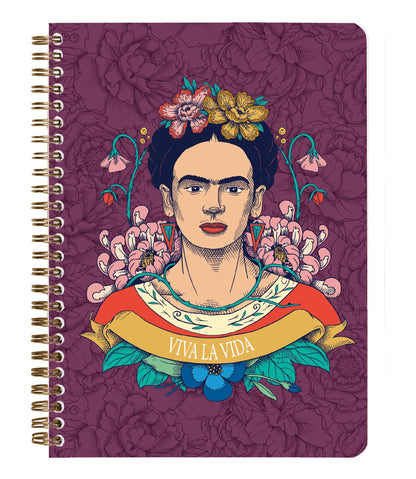 Frida Kahlo, A5 legante completo 14,8x21cm, 148 pagine, foderato, culo. (confezione da 4)