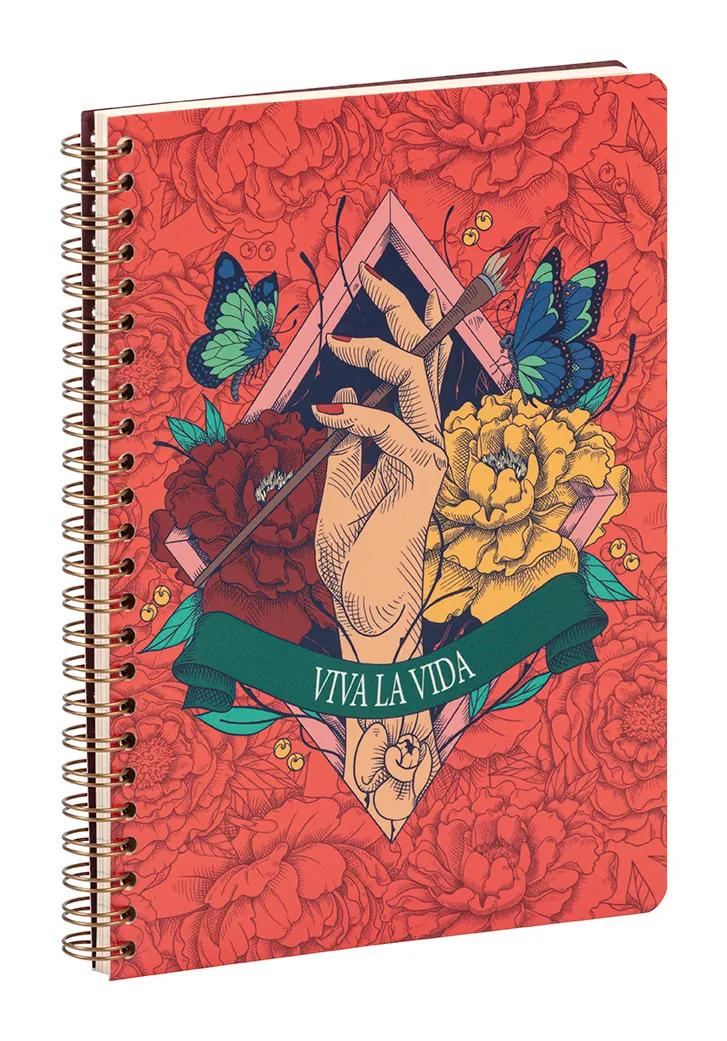 Frida Kahlo, A5 legante completo 14,8x21cm, 148 pagine, foderato, culo. (confezione da 4)