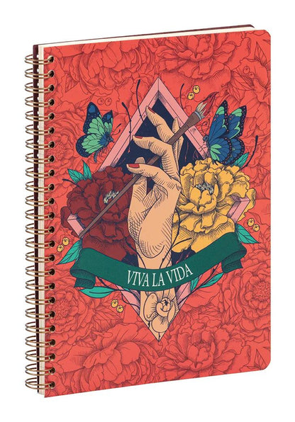 Frida Kahlo, A5 legante completo 14,8x21cm, 148 pagine, foderato, culo. (confezione da 4)