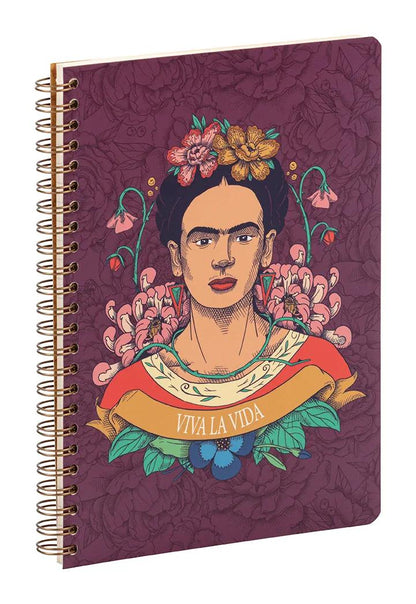 Frida Kahlo, A5 legante completo 14,8x21cm, 148 pagine, foderato, culo. (confezione da 4)