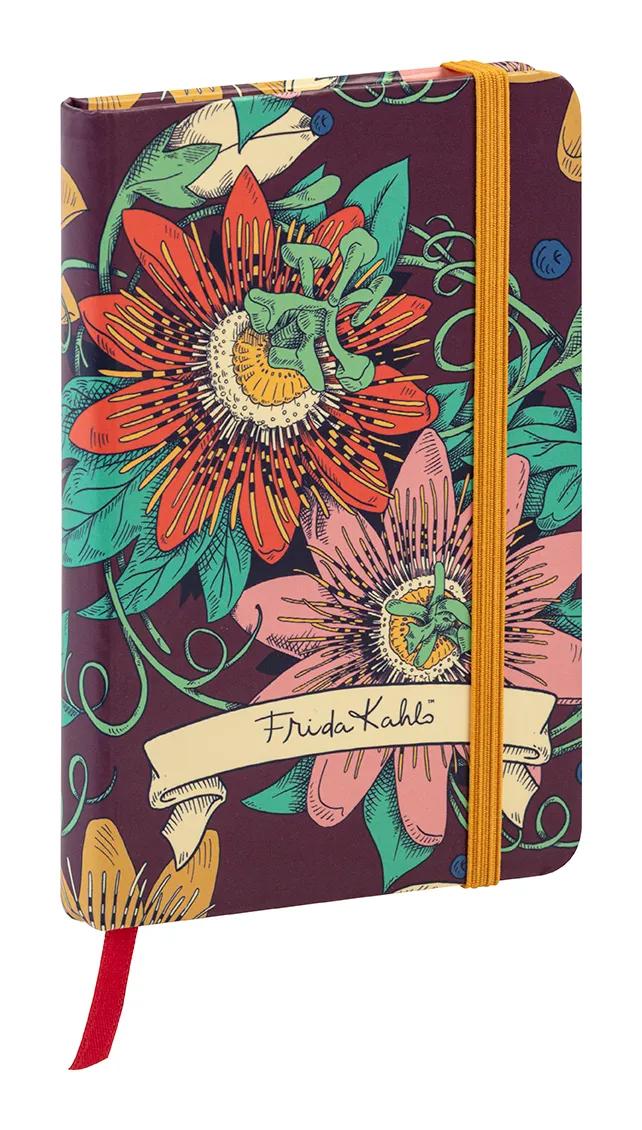 Frida Kahlo, A6 Hard-Wrapped Notebook 10.5x14.8 cm, 160 Seiten, glatt, Seitenmarke, elastischer Verschluss, Arsch. (Paket x4)