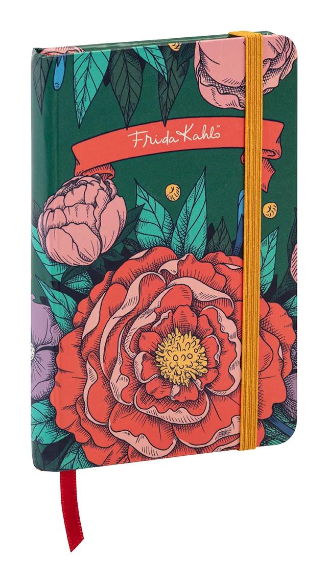 Frida Kahlo, A6 Hard-Wrapped Notebook 10.5x14.8 cm, 160 Seiten, glatt, Seitenmarke, elastischer Verschluss, Arsch. (Paket x4)
