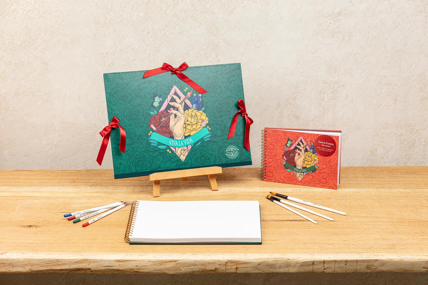 Frida Kahlo, Artist's diary integral binding A5 landscape, 30 sheets of multi-tech white drawing paper 180g (Pack x4)
