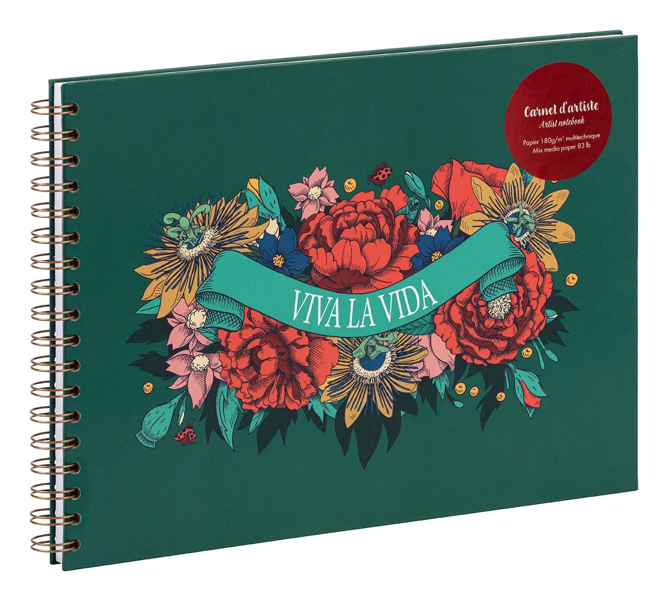 Frida Kahlo, Artist's diary complete binder 32 x 24 cm, 40 sheets of multi-tech white drawing paper 180g (Pack x3)
