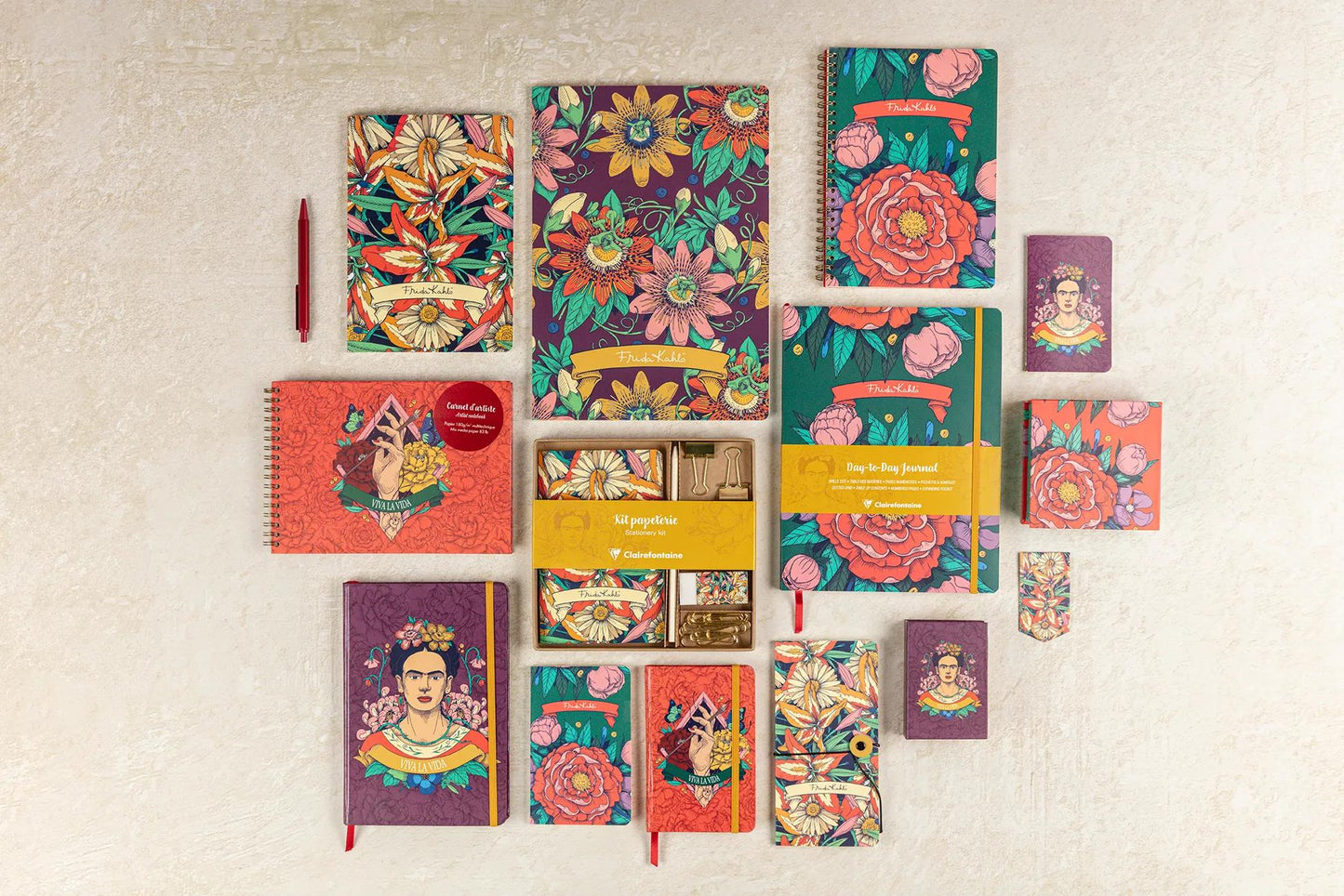 Frida Kahlo, Bloc cube 11x11x4cm contenant 300 feuillets unis 9,8x9,8 cm (Lot x4)