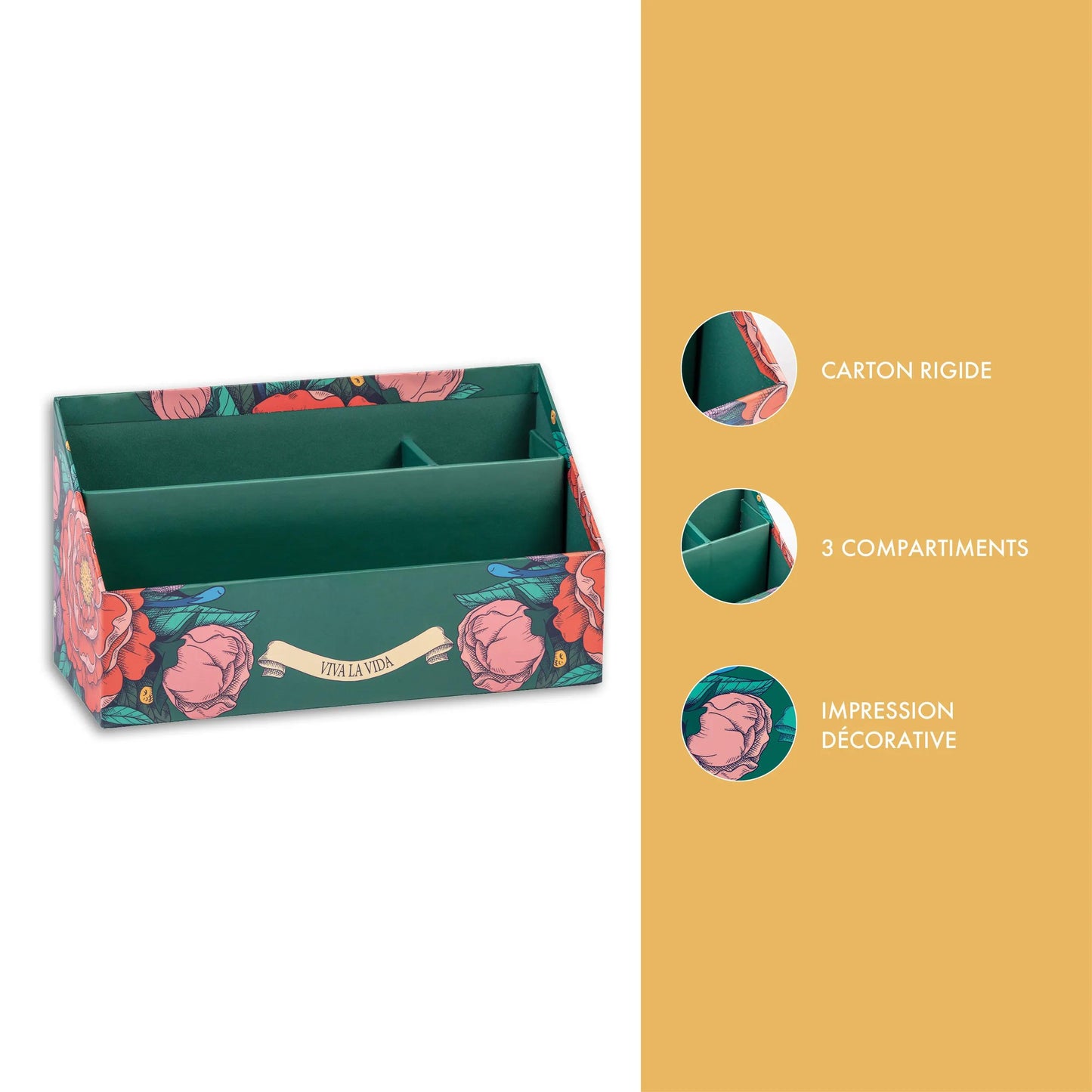 Frida Kahlo, Letter holder 25x10x14 cm (Pack x4)