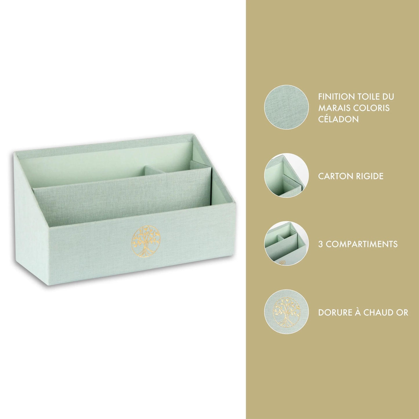Ispirare, Porta lettere, Tela del Marais, 25x10x14 cm - Nuovo (Pacchetto x4)