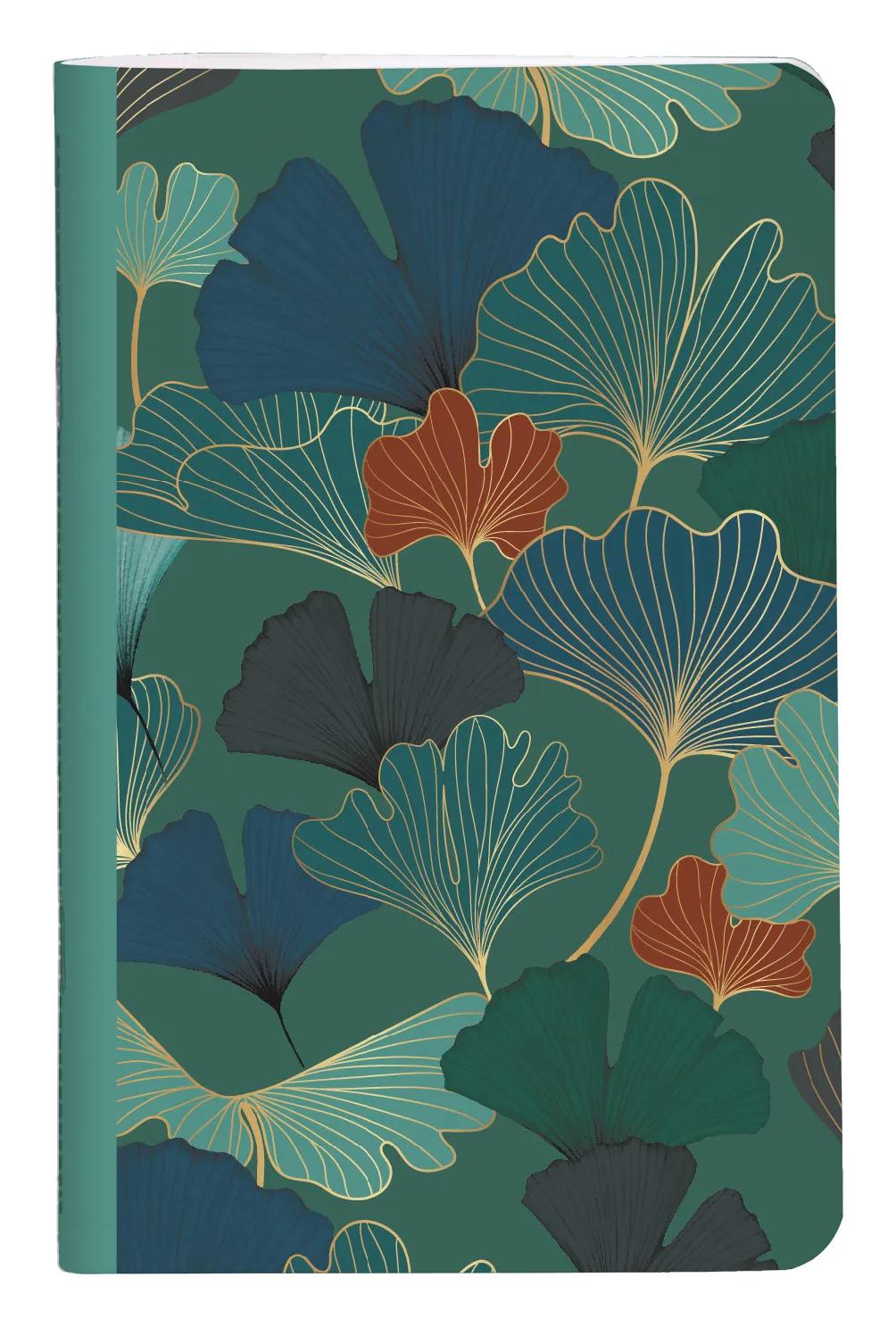 Gaïa blue, Sewn notebook thread 7.5 x 12 cm, 48 pages, lined (Pack x36)