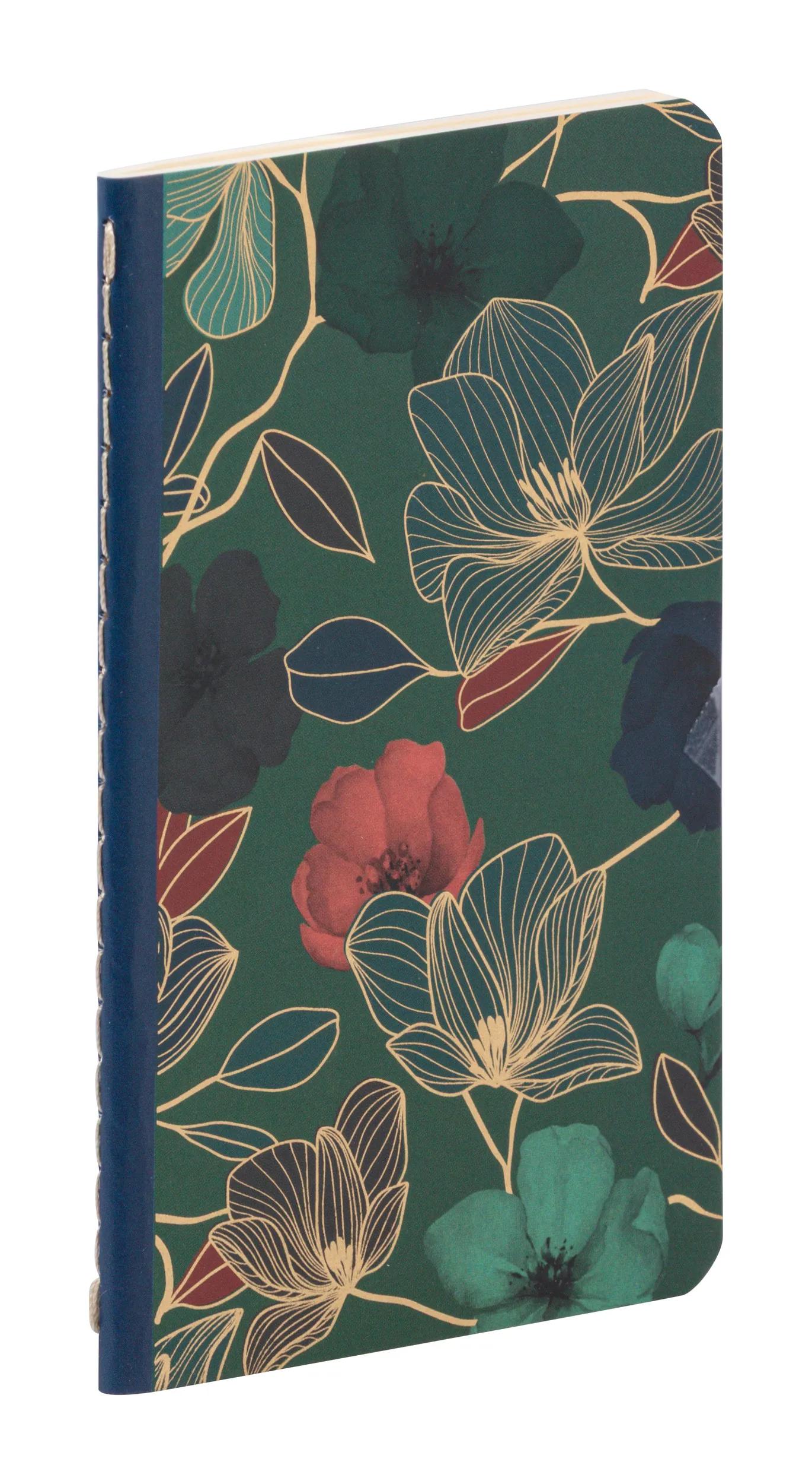 Gaïa blue, Sewn notebook thread 7.5 x 12 cm, 48 pages, lined (Pack x36)