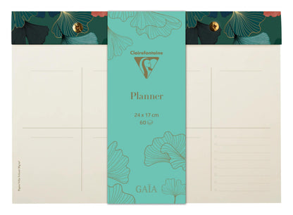 Gaïa blu, blocco planner con rivetti 24x17cm 60 fogli stampati staccabili. (confezione da 4)
