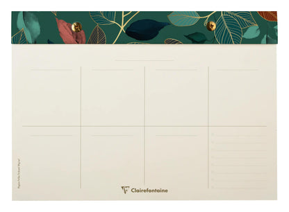 Gaïa blu, blocco planner con rivetti 24x17cm 60 fogli stampati staccabili. (confezione da 4)