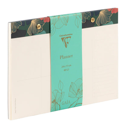 Gaïa blu, blocco planner con rivetti 24x17cm 60 fogli stampati staccabili. (confezione da 4)