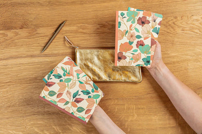 Gaia beige, Sewn notebook 11x17cm, 96 pagine, foderato, culo. (confezione da 8)