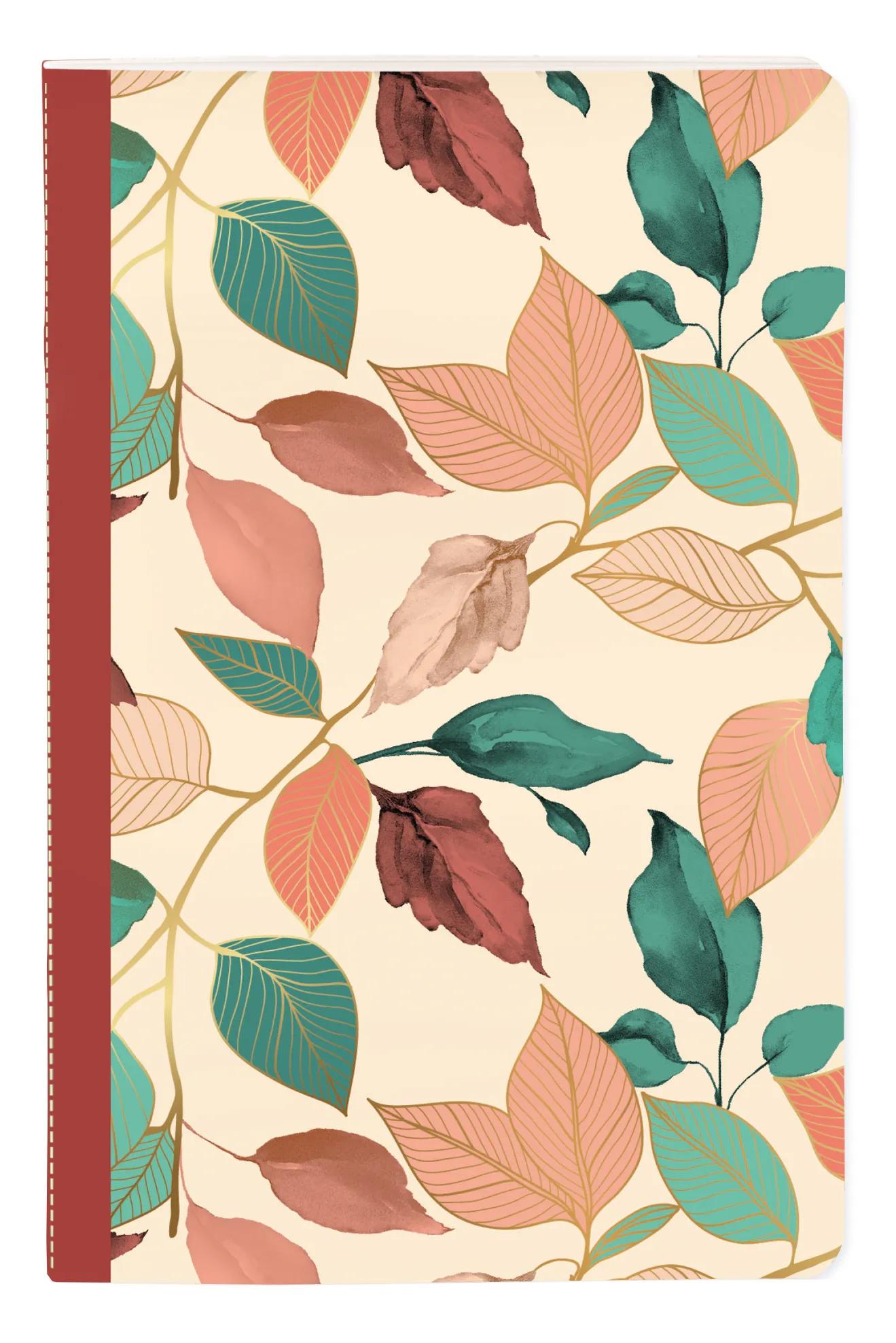 Gaia beige, Sewn notebook 11x17cm, 96 pagine, foderato, culo. (Pacchetto x8)