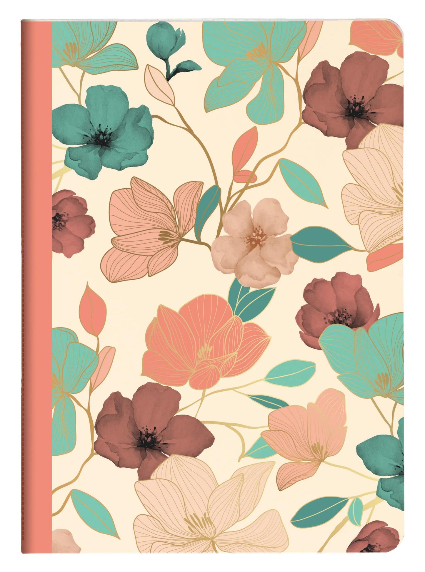 Beige Gaia, Sewn Book A5 14.8x21 cm, 96 Seiten, Zeile, Arsch. (Paket x9)