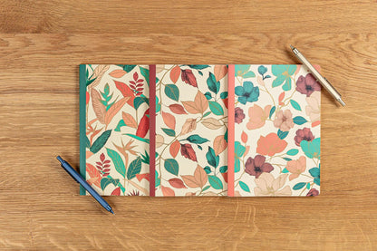 Beige Gaia, Sewn Book A5 14.8x21 cm, 96 pagine, linea, culo. (confezione da 9)