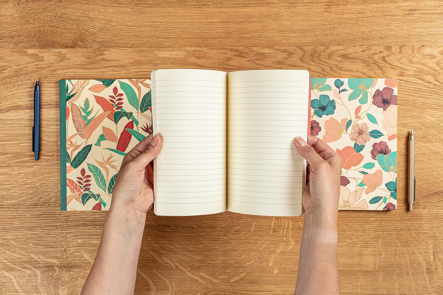Beige Gaia, Sewn Book A5 14.8x21 cm, 96 Seiten, Zeile, Arsch. (Paket x9)