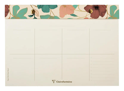 Gaia beige, blocco planner con rivetti 24x17cm 60 fogli stampati staccabili. (confezione da 4)