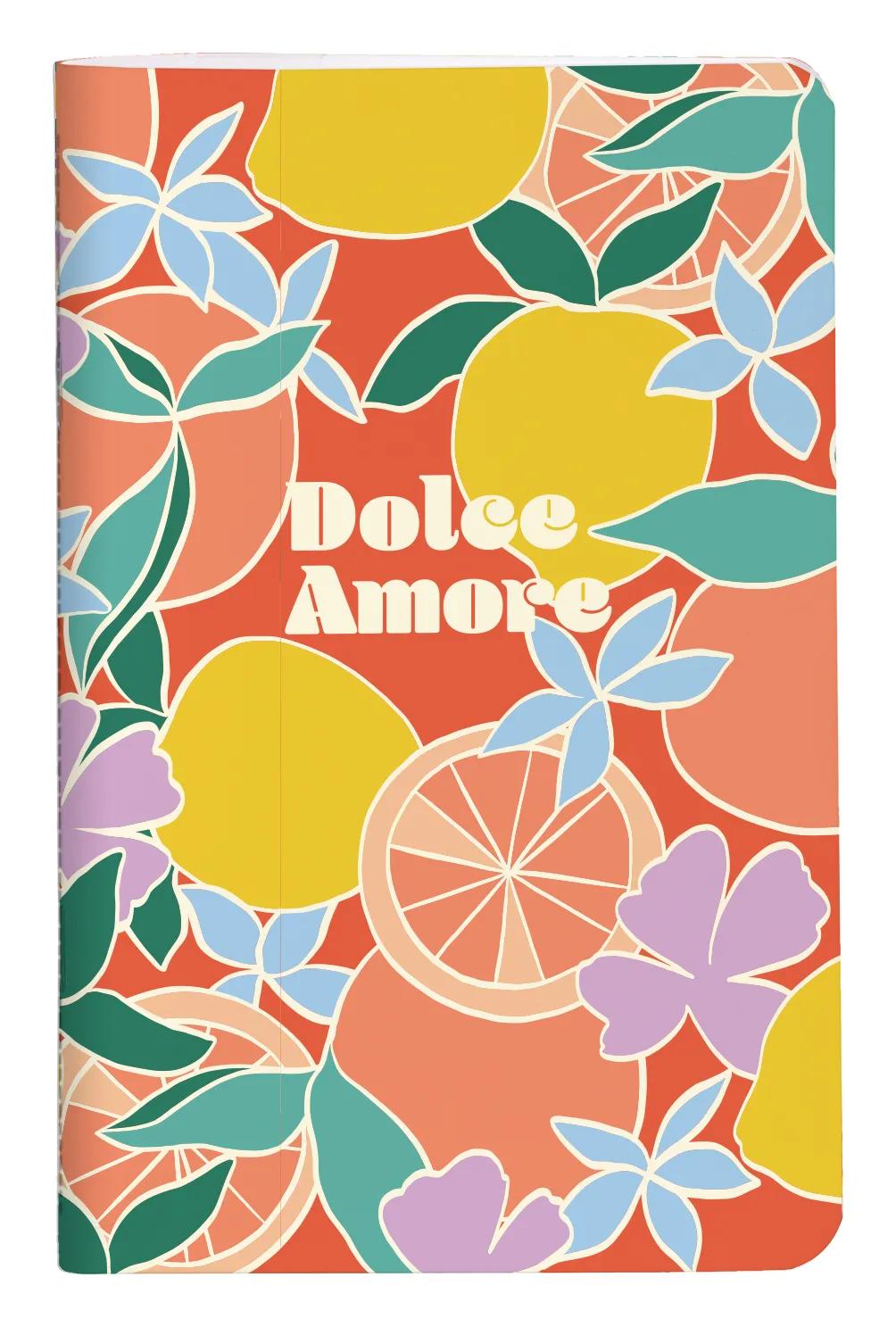 Dolce Amore, Sewn notebook thread 7,5x12cm, 48 pages, plain, ass. (Pack x36)