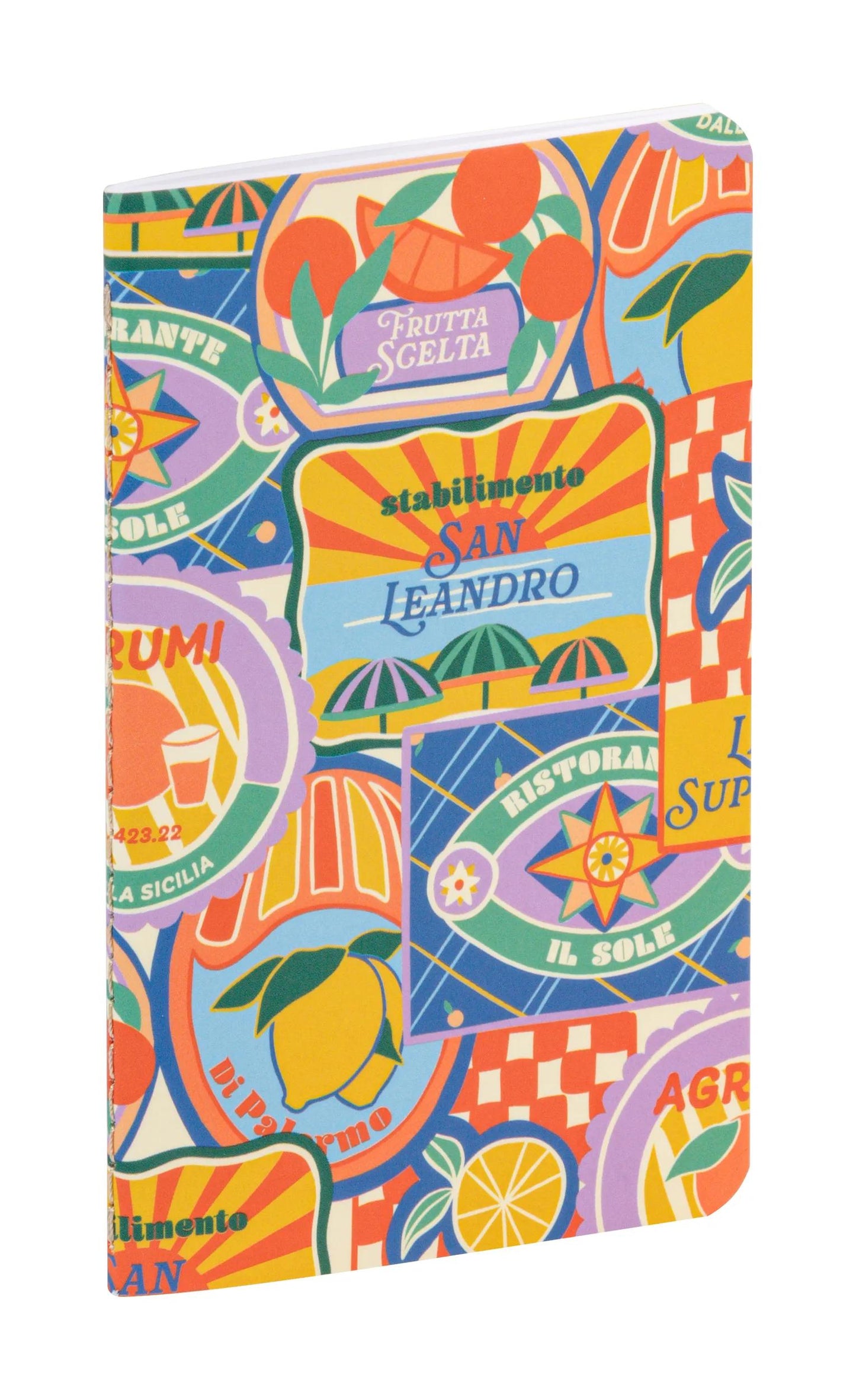 Dolce Amore, Sewn notebook thread 7,5x12cm, 48 pages, plain, ass. (Pack x36)
