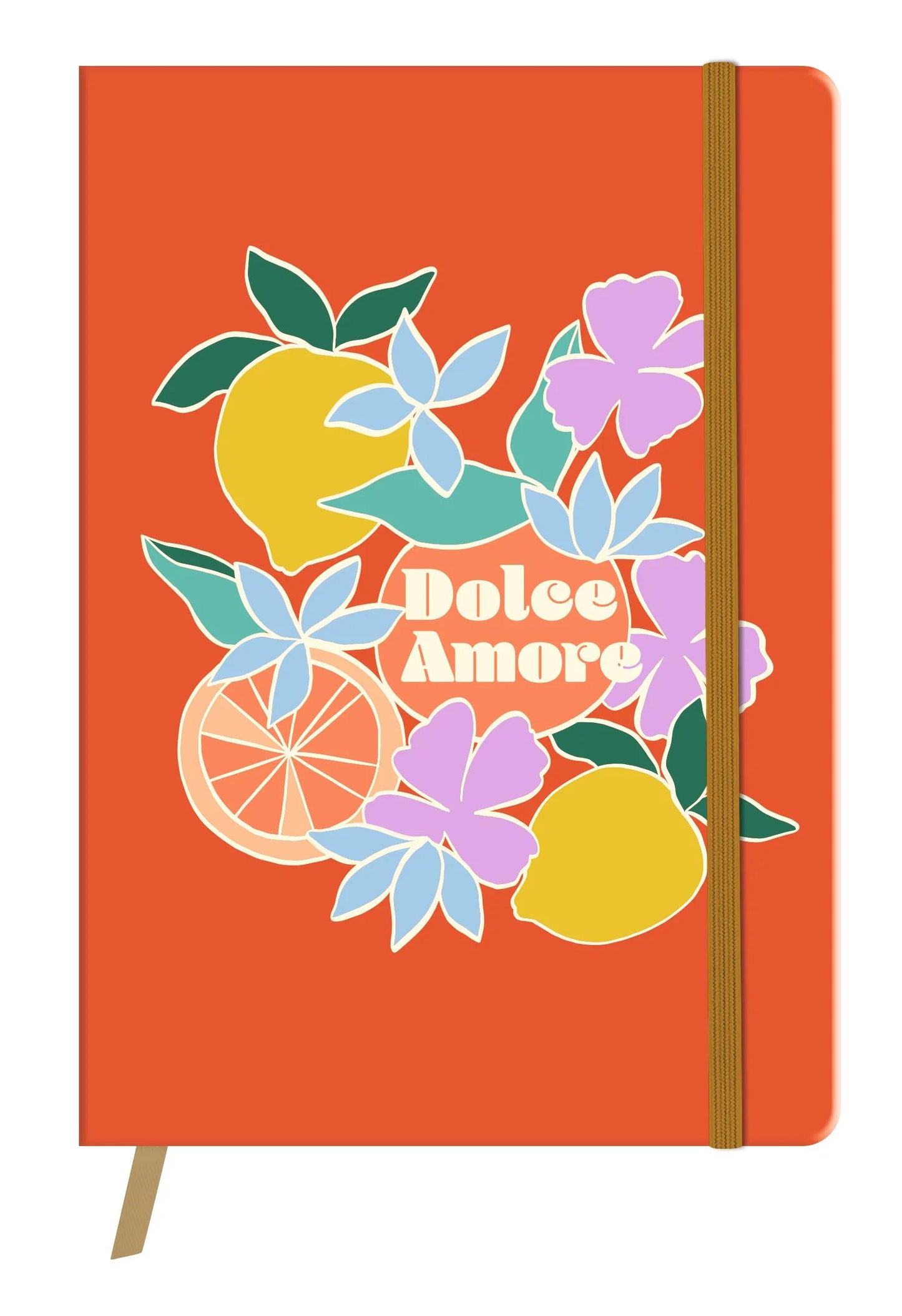 Dolce Amore, Libretto opuscolo flessibile A5 14,8x21 cm, 128 pagine, linea, marcatore, chiusura elastica, culo. (Pacchetto x4)