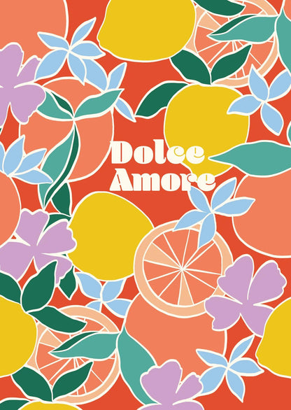 Dolce Amore, Set de correspondance 12x16,5 cm contenant 8 cartes simples 11x15,5 cm assorties et 8 enveloppes Pollen C6 blanc naturel (lot de 5)