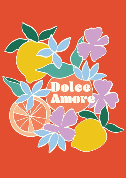 Dolce Amore, Set de correspondance 12x16,5 cm contenant 8 cartes simples 11x15,5 cm assorties et 8 enveloppes Pollen C6 blanc naturel (lot de 5)