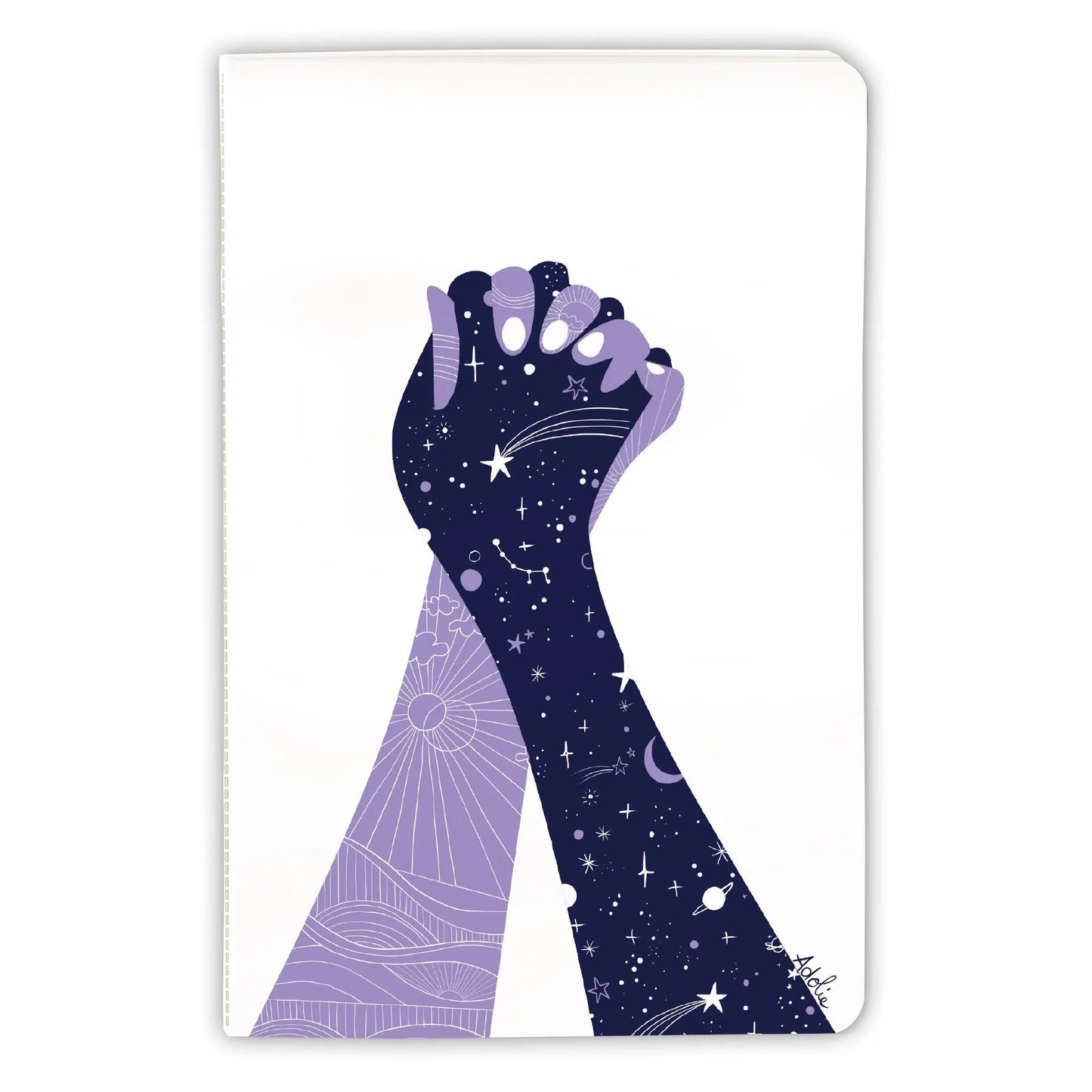 Adolie, Sewn notebook 11x17cm, 96 pages, lined, ass. (Pack x8)