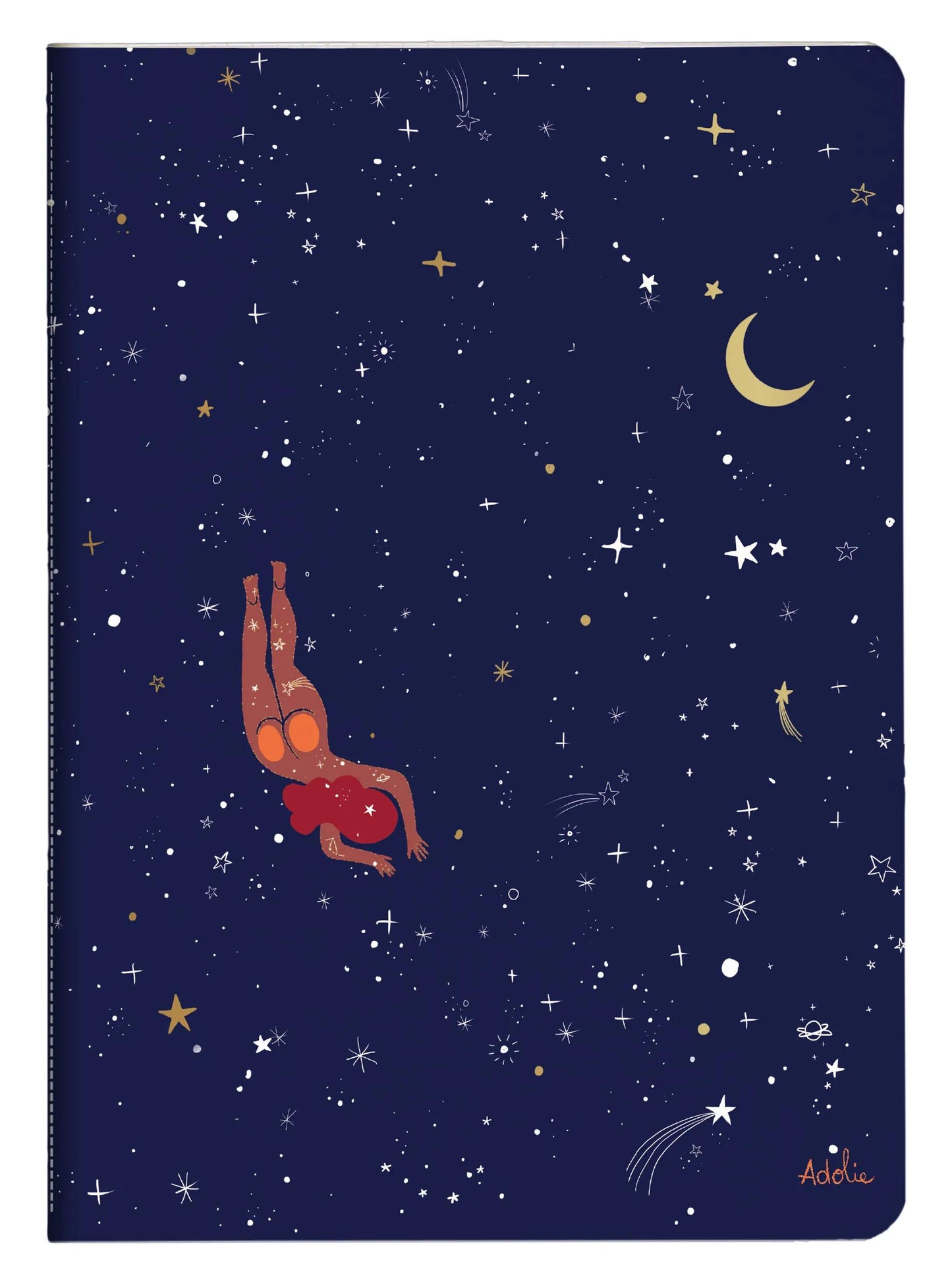 Adolie, Carnet cousu fil A5 14,8x21 cm, 64 pages, ligné, ass. (Lot x9)