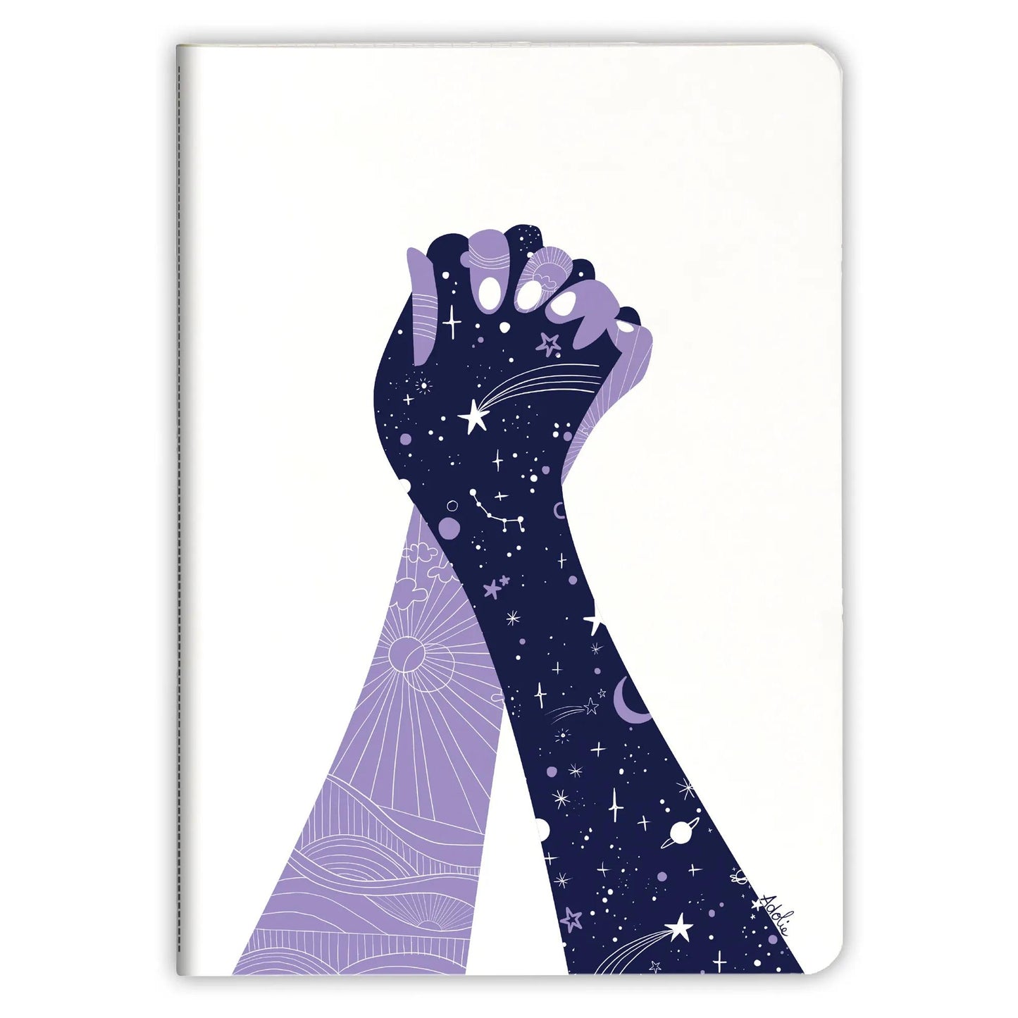 Adolie, Carnet cousu fil A5 14,8x21 cm, 64 pages, ligné, ass. (Lot x9)