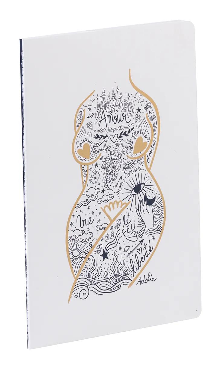 Adolie, Carnet cousu fil A5 14,8x21 cm, 64 pages, ligné, ass. (Lot x9)