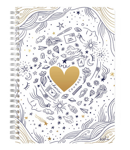 Adolie, Komplettbinder A5 14,8x21cm, 148 Seiten, gefüttert, Arsch. (4er-Pack)