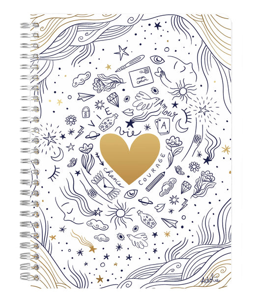 Adolie, Complete binder A5 14,8x21cm, 148 pages, lined, ass. (Pack x4)