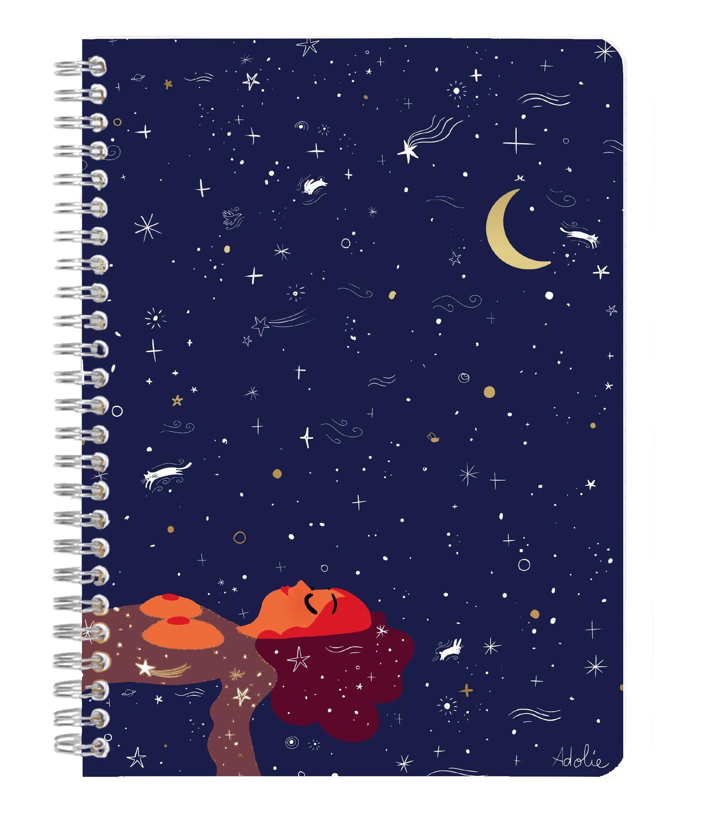Adolie, legante completo A5 14,8x21cm, 148 pagine, foderato, culo. (Pacchetto x4)