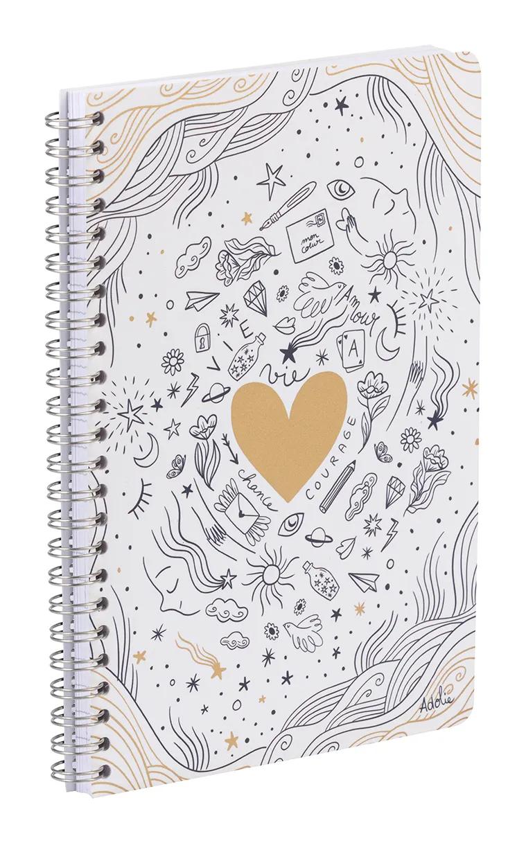 Adolie, legante completo A5 14,8x21cm, 148 pagine, foderato, culo. (Pacchetto x4)