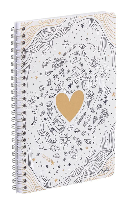 Adolie, Komplettbinder A5 14,8x21cm, 148 Seiten, gefüttert, Arsch. (4er-Pack)
