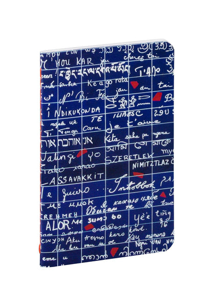 Die Wand von Ich liebe dich, Notebook genäht Faden 7,5x12cm, 48 Seiten, Ebene. - Neu (36er-Pack)