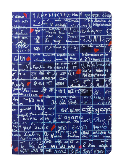 Die Wand von I love you, Buch genäht Draht A5 14,8x21 cm, 64 Seiten, gefüttert. - Neu (9er-Pack)
