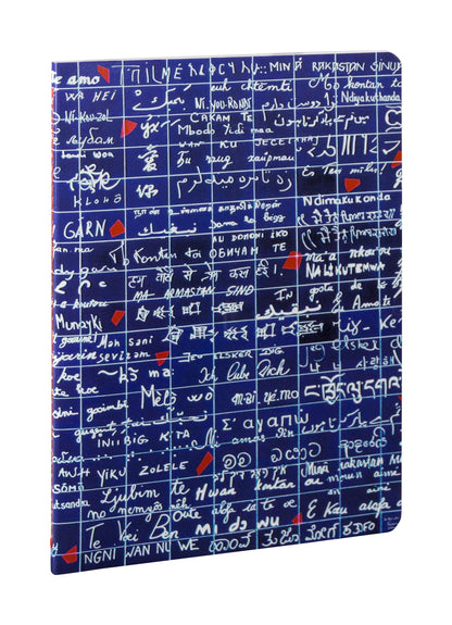 Die Wand von I love you, Buch genäht Draht A5 14,8x21 cm, 64 Seiten, gefüttert. - Neu (9er-Pack)