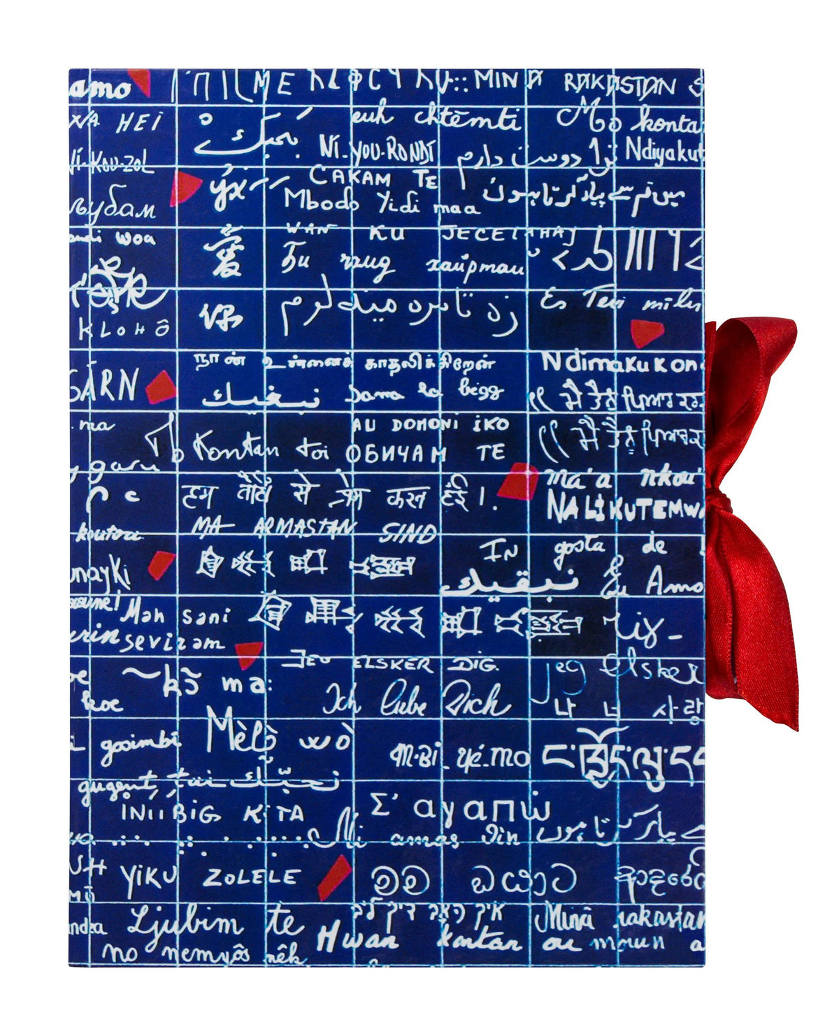 Die Mauer der I Love You, Gehärtetes bemerkenswertes Buch A5 14,8x21 cm, 144 Seiten, gefüttert, mit Band geschlossen - Neu (4er-Pack)