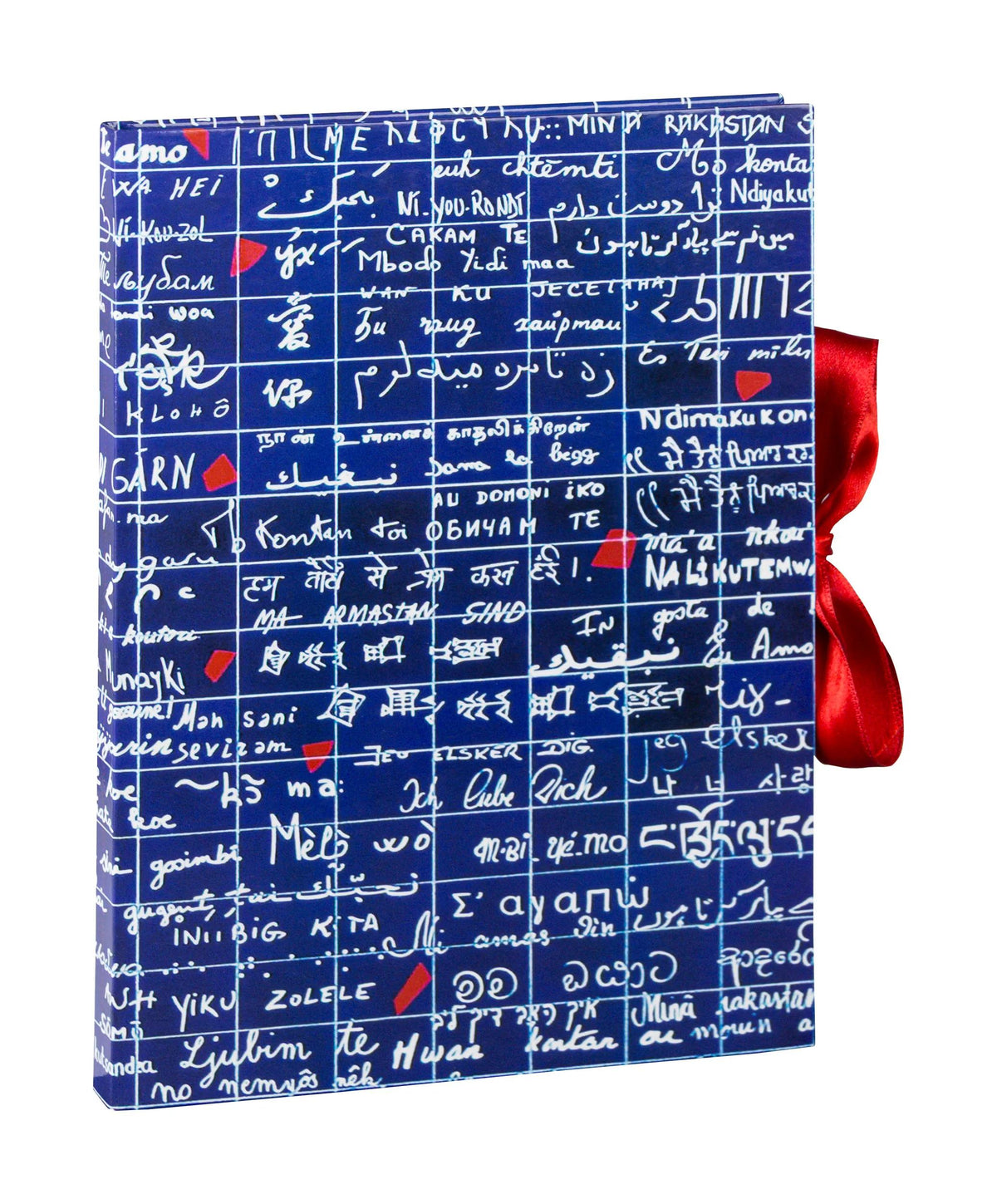 Die Mauer der I Love You, Gehärtetes bemerkenswertes Buch A5 14,8x21 cm, 144 Seiten, gefüttert, mit Band geschlossen - Neu (4er-Pack)