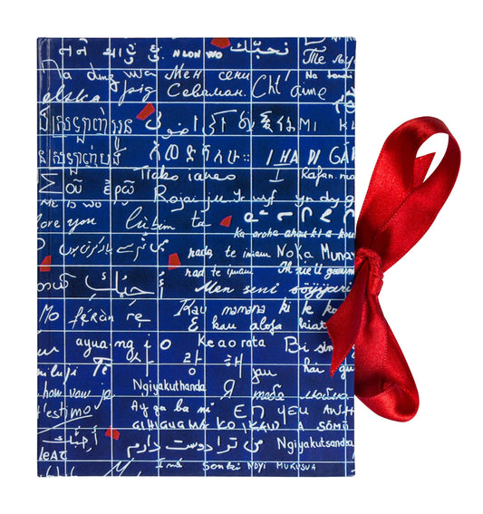 Le Mur des Je t'aime, Carnet rembordé rigide A6 10,5x14,8 cm, 144 pages, uni, fermeture avec ruban - New (Lot x4)