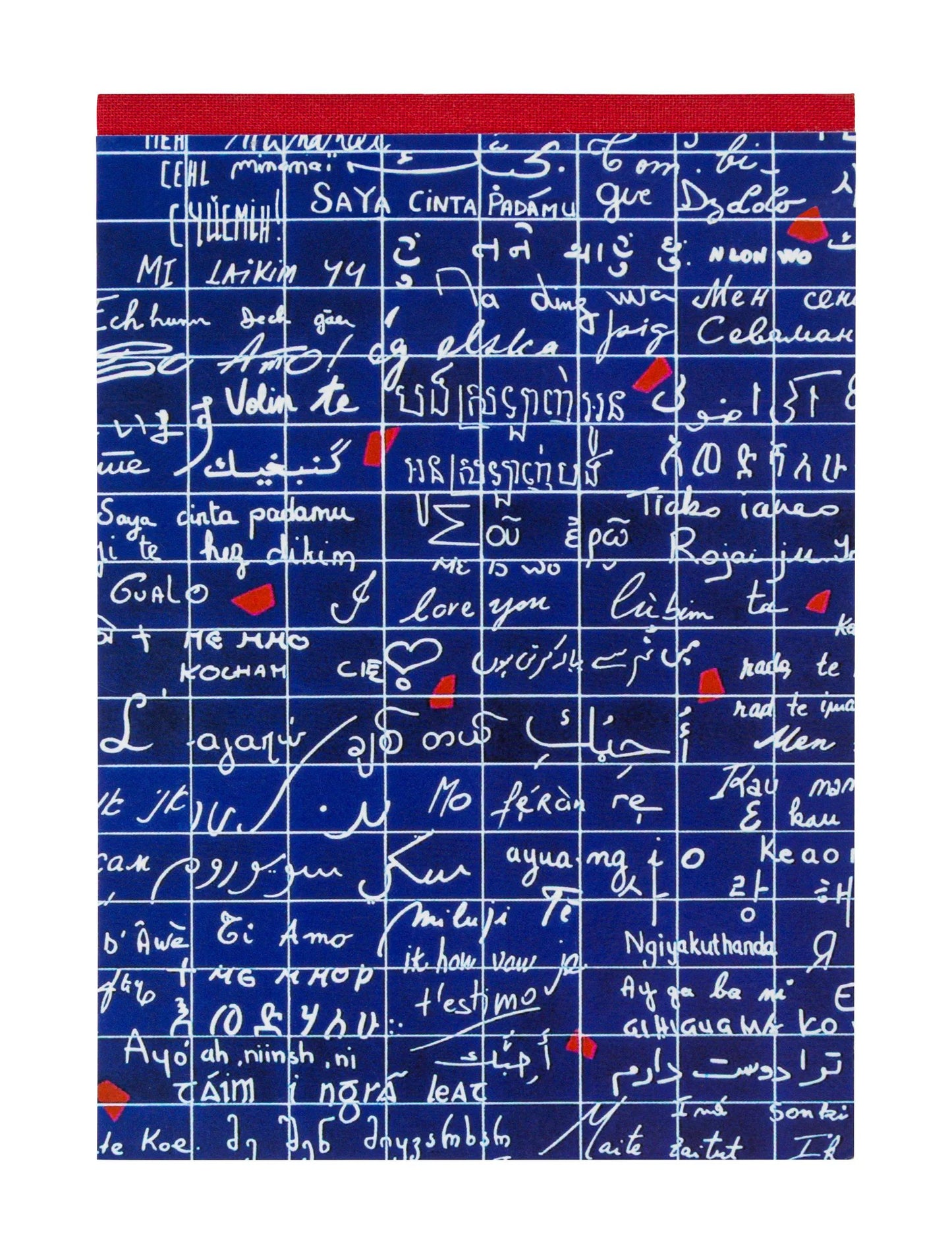 Il Muro del Ti amo, Intestazione blocco stella A5 14,8x21 cm, 70 fogli, foderato - Nuovo (Pacchetto x4)