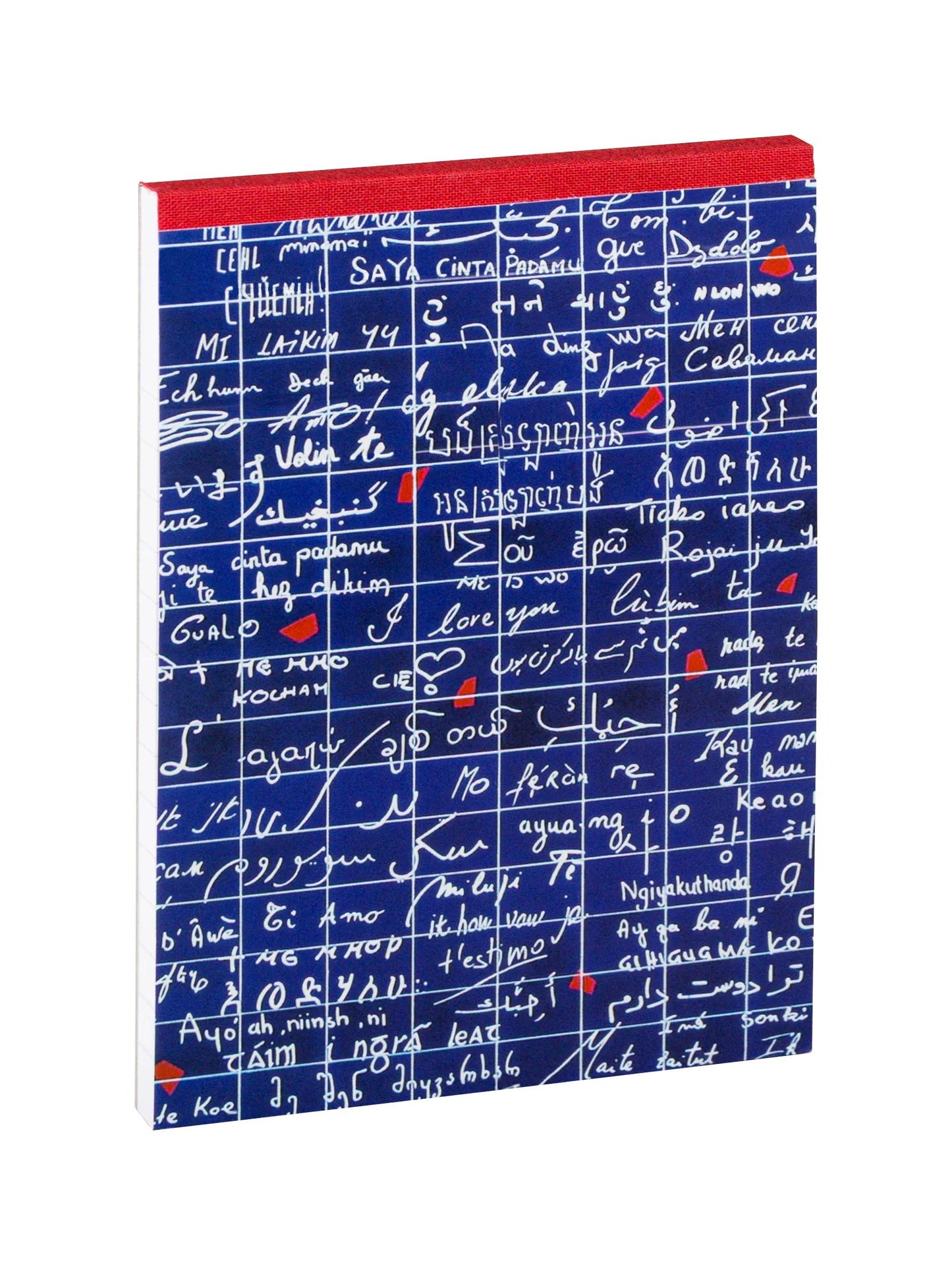 Il Muro del Ti amo, Intestazione blocco stella A5 14,8x21 cm, 70 fogli, foderato - Nuovo (Pacchetto x4)