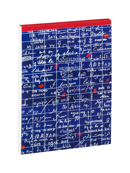 Die Wand des Ich liebe dich, Star Block Header A5 14,8x21 cm, 70 Blätter, gefüttert - Neu (4er-Pack)